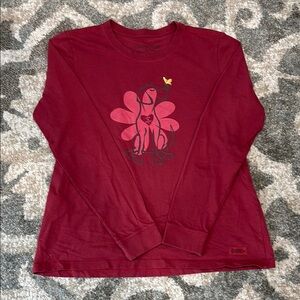 Life Is Good Red Long Sleeve Tee